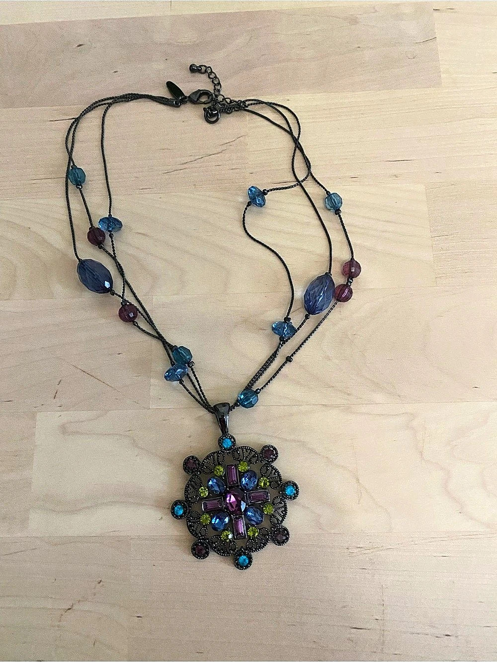 New York & Company Multicolor Statement Pendant Necklace